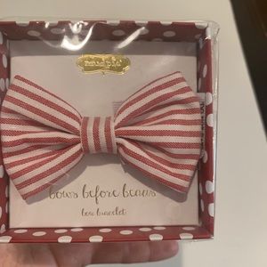 MudPie bow tie for toddler infant baby red white